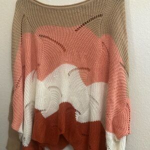 FINAL MARKDOWN Main strip caftan style sweater m/l